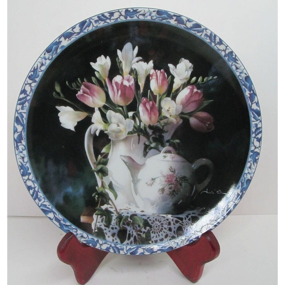 Rhythms In Lace by Arleta Peck 1994 Bradford Exchange Collector Plate & hanger
